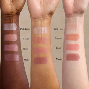 women-with-different-skin-tones-display-nontoxic-cream-blush-swatches-on-arms
